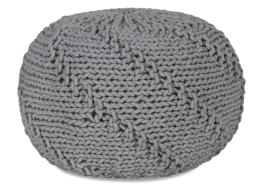 Pouf Roper brume grise