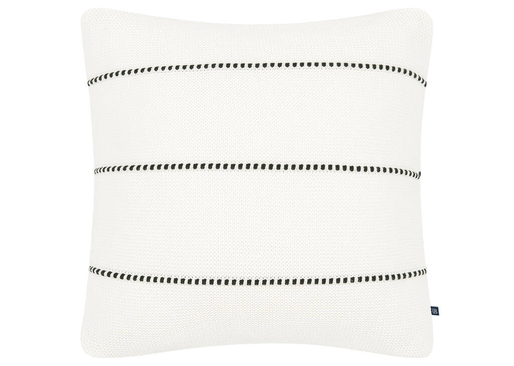 Hastings Cotton Pillow 20x20 Ivory/Black