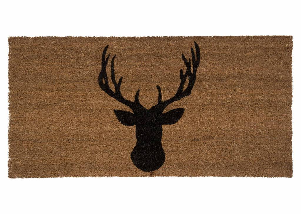 Stag Head Doormat 18x36