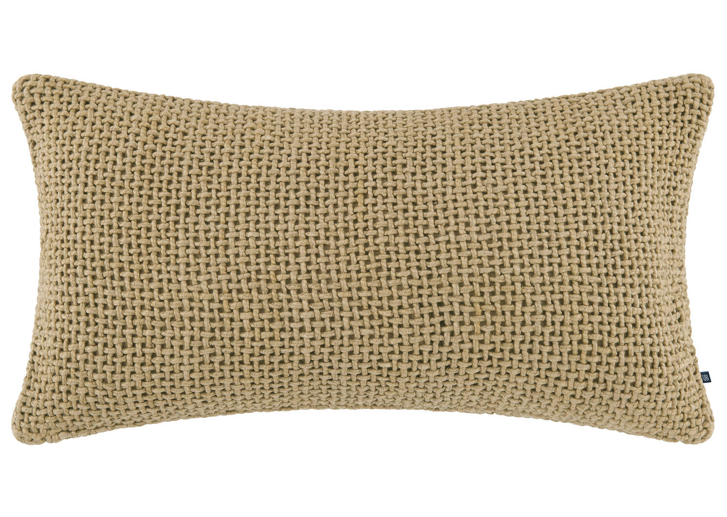 Coussin en coton Balmore 12x22 sable