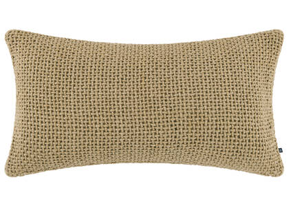 Coussin en coton Balmore 12x22 sable