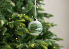 Marbled Ball Ornament Green/Gold