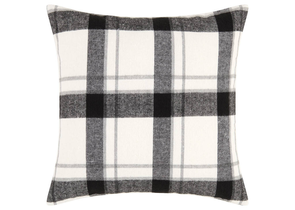 Jace Plaid Pillow 20x20 Black/White