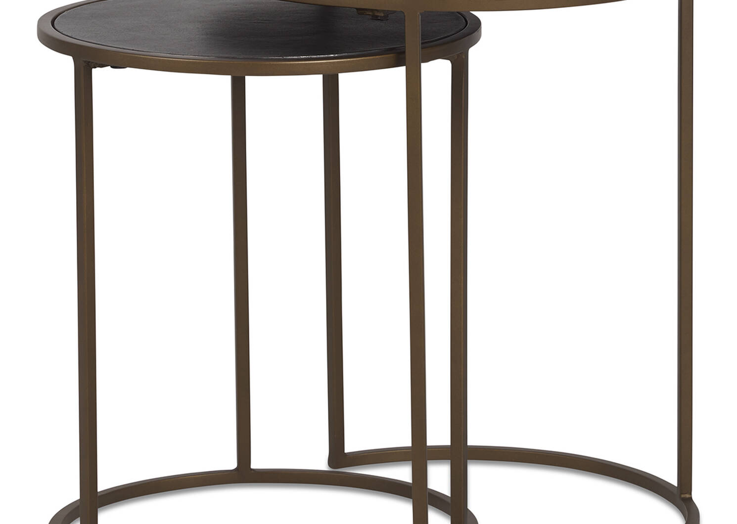 Hemsley Nesting Side Table Set -Brass