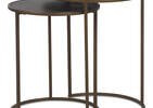 Hemsley Nesting Side Table Set -Brass