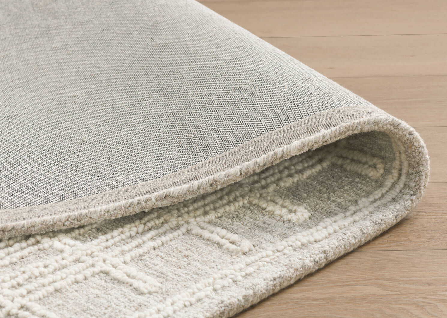 Tapis en laine Nichols 96x120 gris/iv