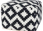 Fatima Cotton Pouf Midnight/White
