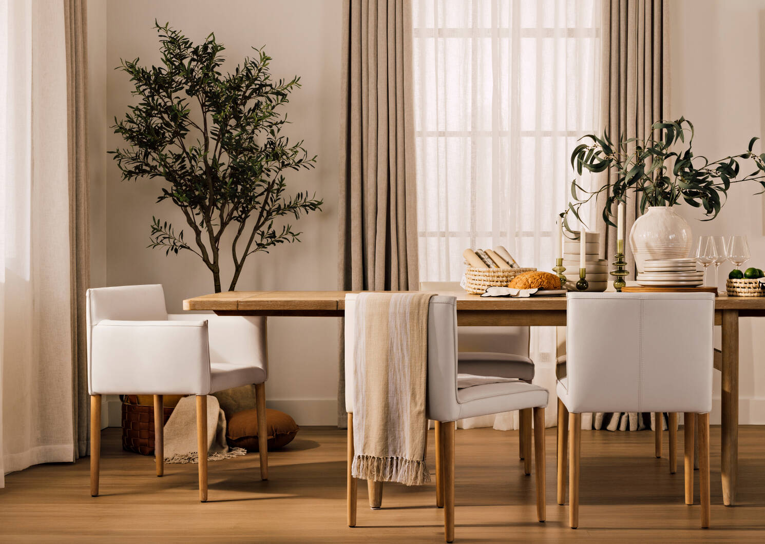 Renard Throw 50x60 Sand/Ivory