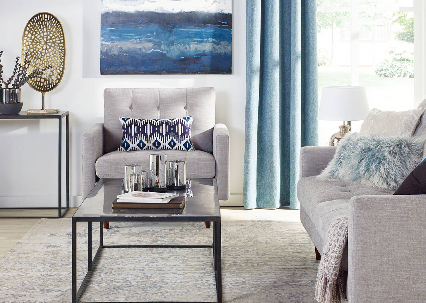 Bloor Armchair –Mylo Silver