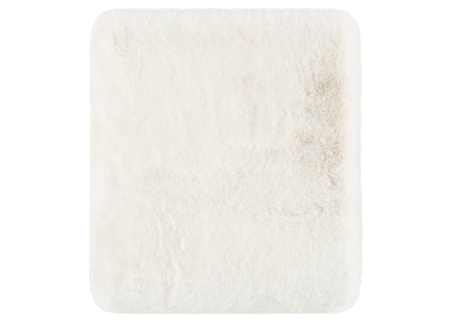 Cate Faux Fur Throw Ivory