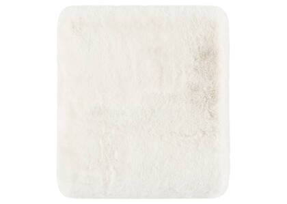 Cate Faux Fur Throw Ivory