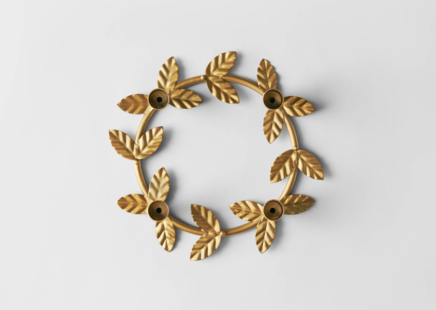 Holly Wreath Candle Holder
