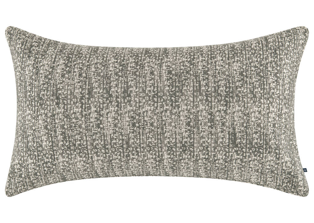 Coussin en coton jacquard Nia 12x22 gris