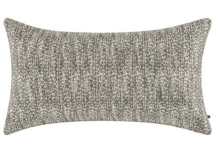 Nia Cotton Jacquard Pillow 12x22 Grey