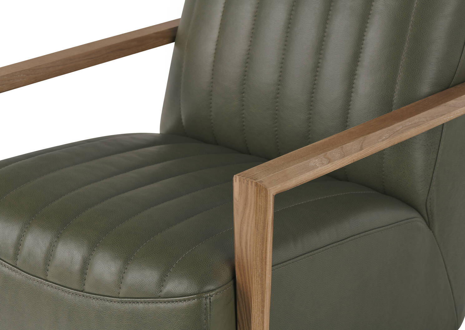 Simone Leather Swivel Chair -Ari Moss
