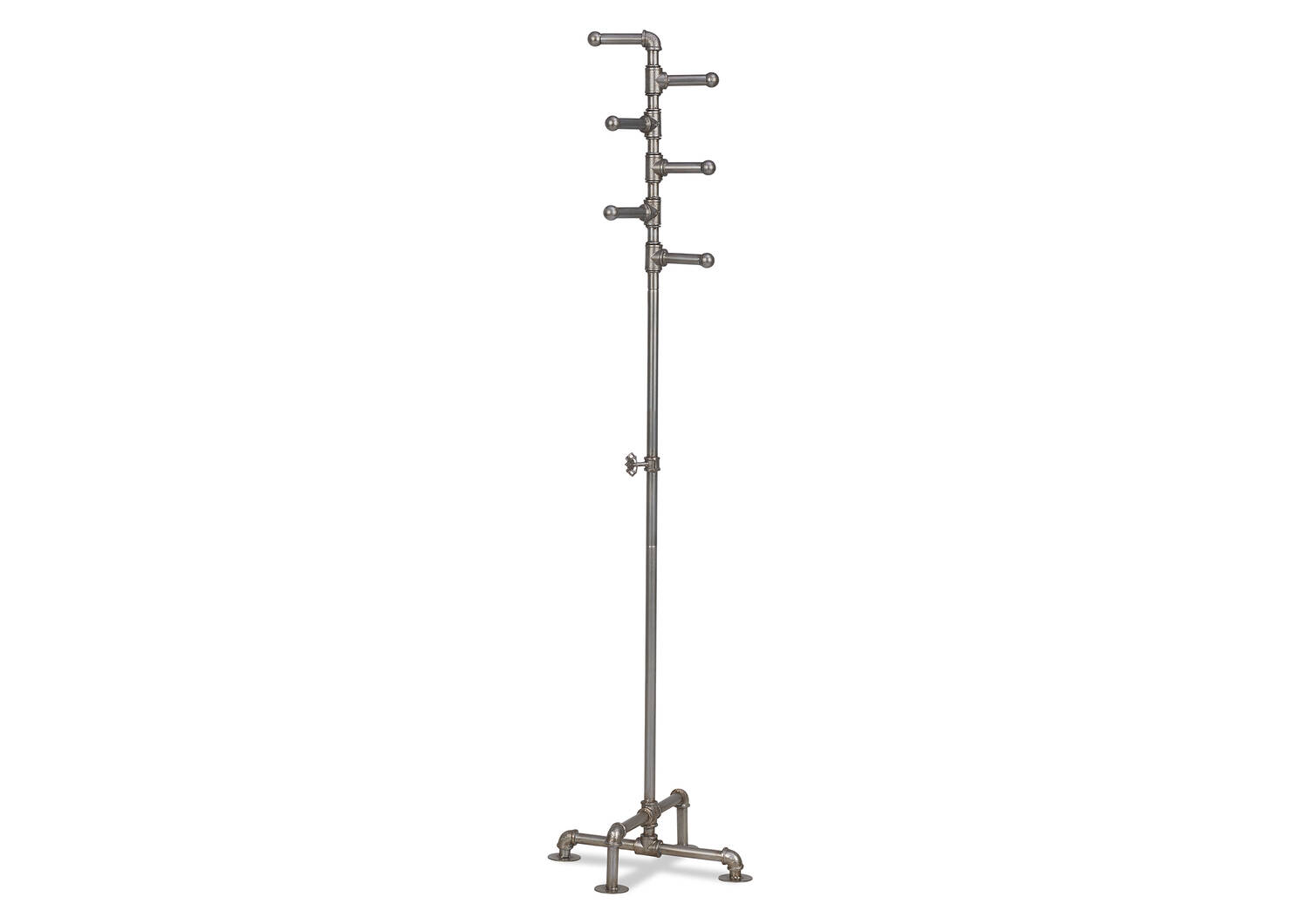 Pipeline Coat Rack Silver