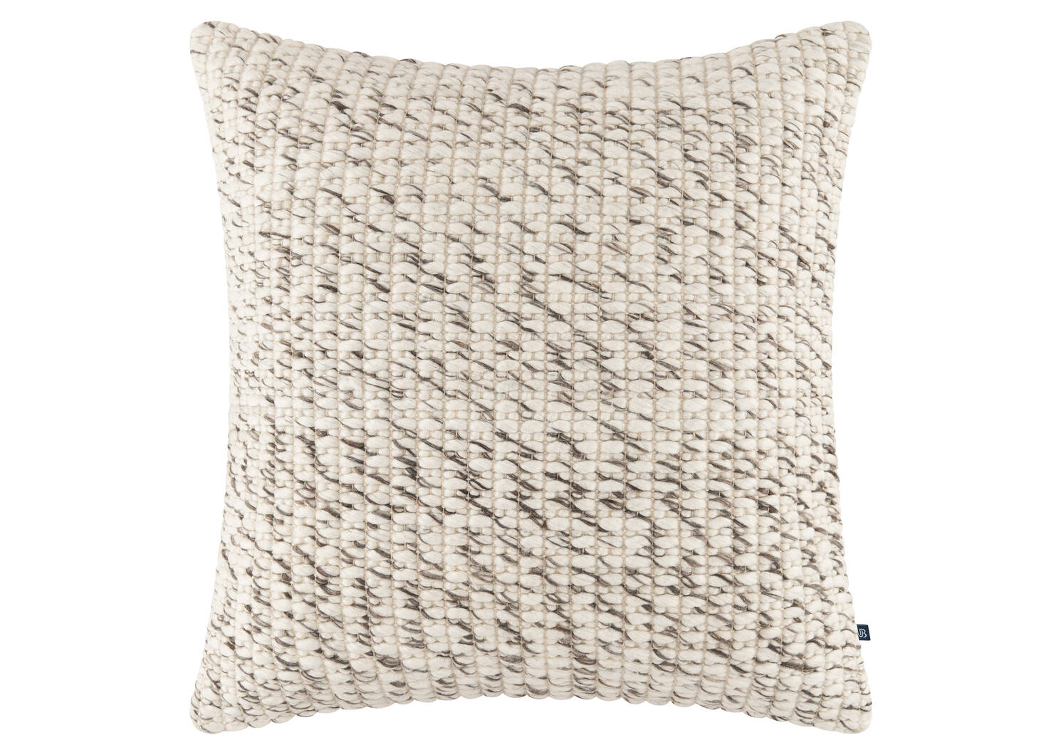 Coussin Abaca 24x24 cendré/ivoire