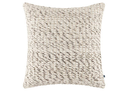 Abaca Pillow 24x24 Ash/Ivory