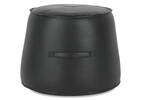 Magnus Faux Leather Pouf Black