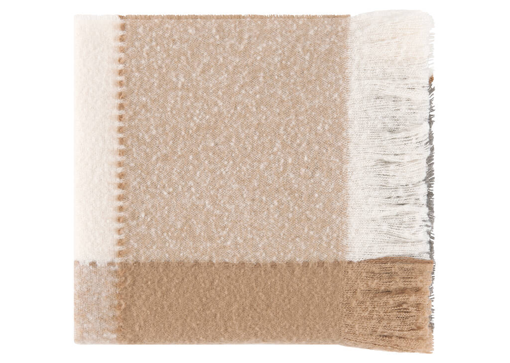 Eryn Patchwork Throw Iv/Caramel/Grey