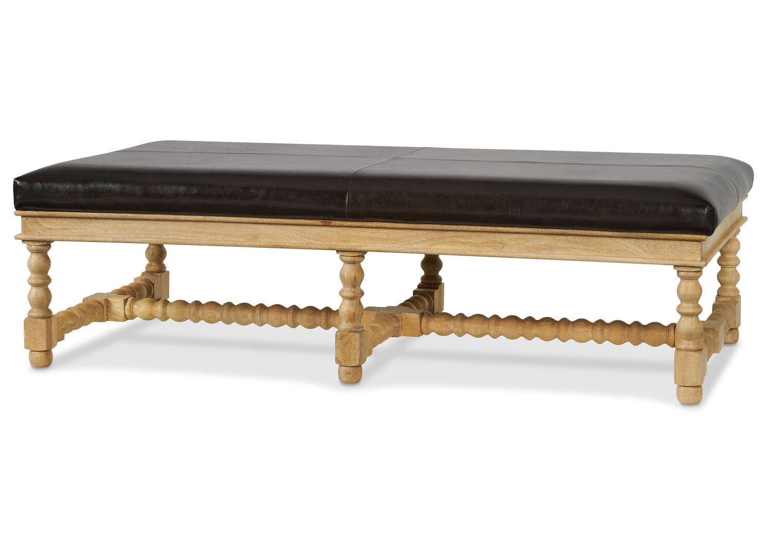 Repose-pieds en cuir Aly Velji -sable
