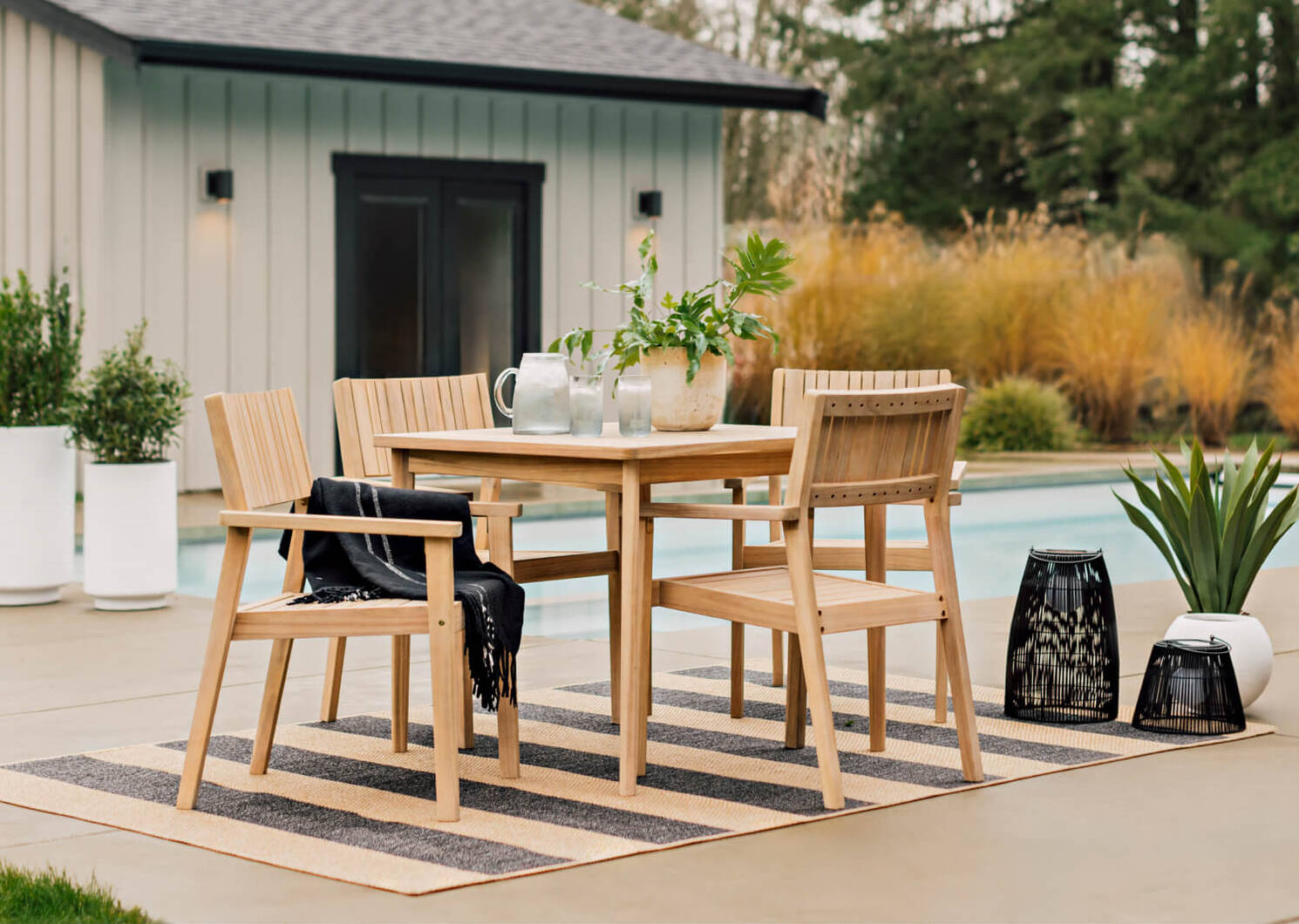 Dario Sq Outdoor Dining Table -Natural