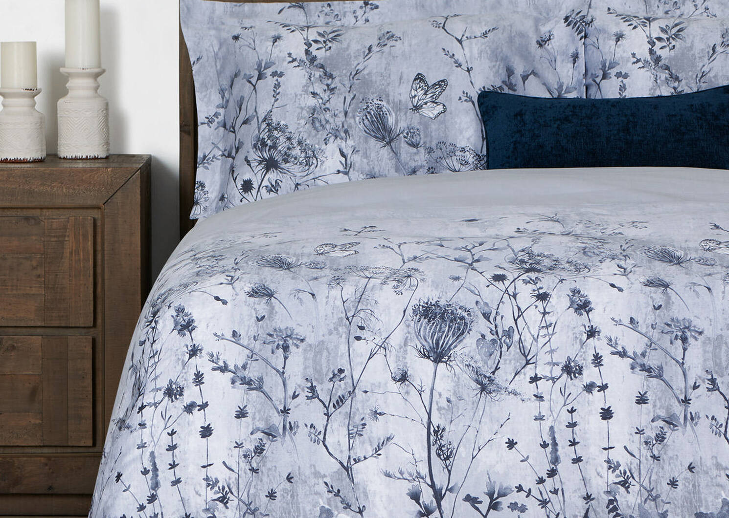 Jardin Duvet Set Queen Grey