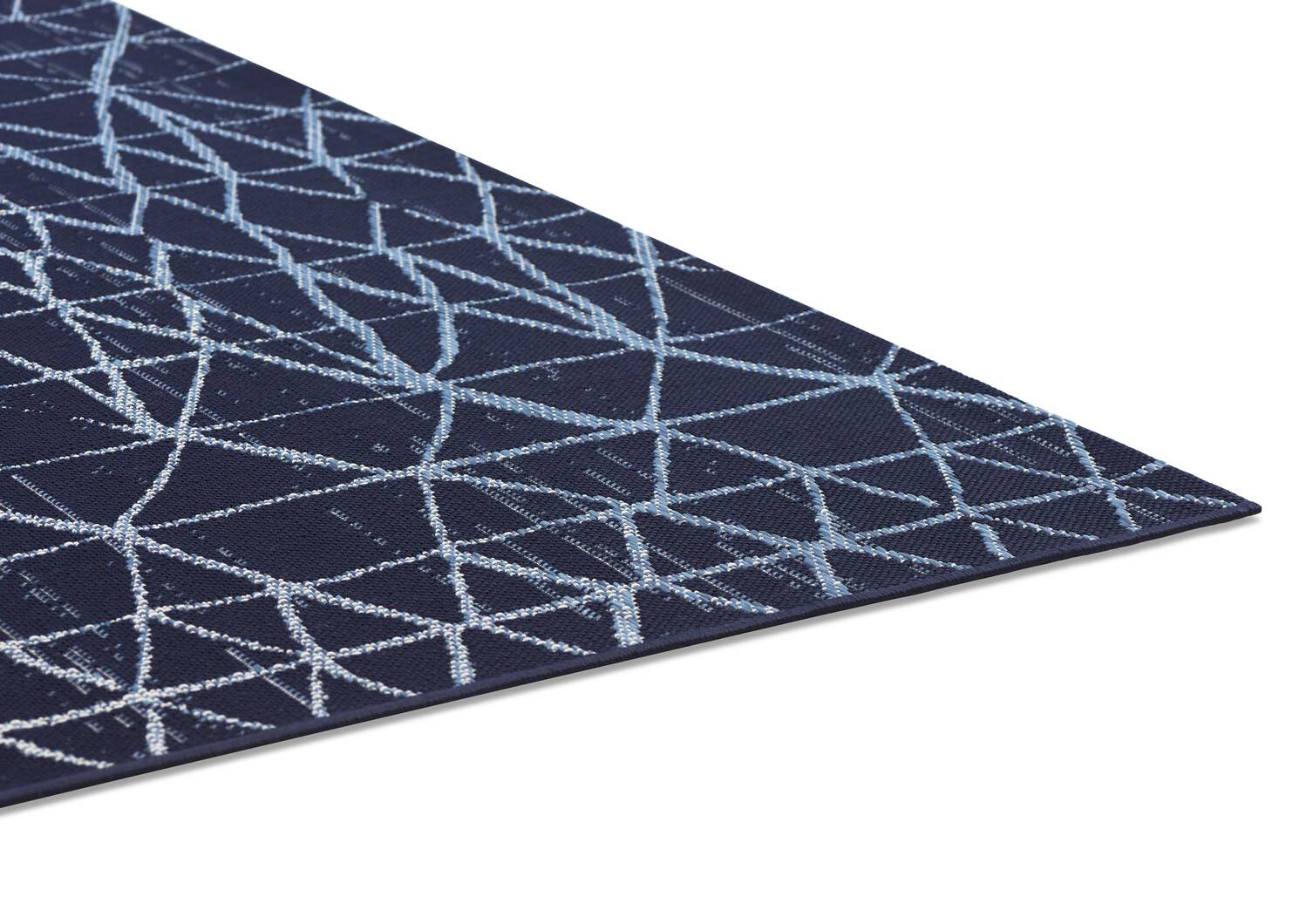 Seychelles Rug 79x114 ZigZag Blue/Ivo