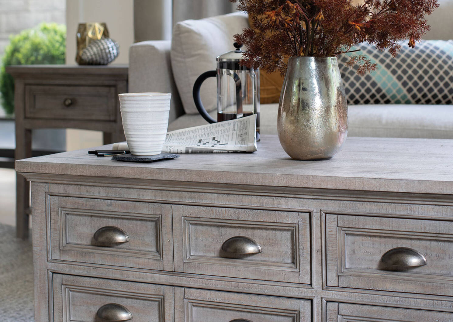 Parker Coffee Table Lift-Top -Heron Sand