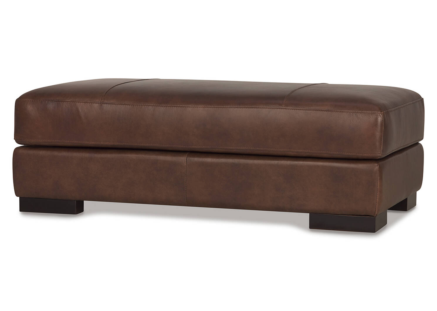 Whistler Leather Storage Ottoman -Coffee