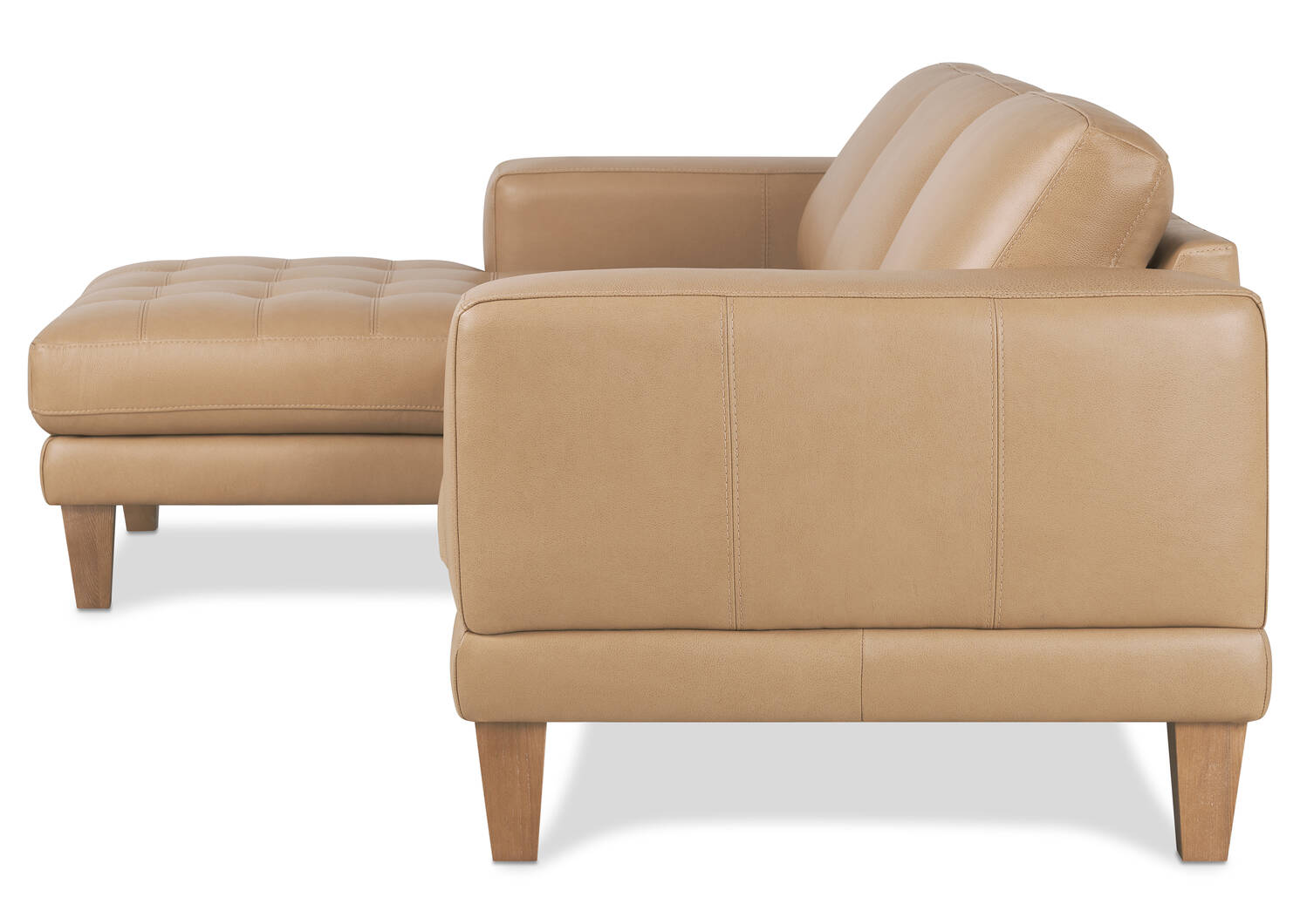 Carson Leather Sofa Chaise LCF -Zen Ston