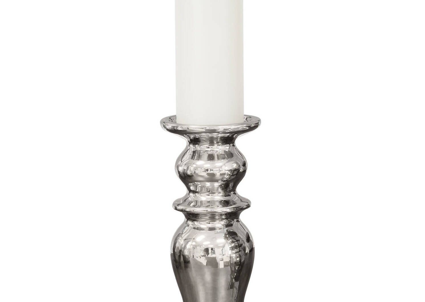 Lawson Candle Holder Tall Silver