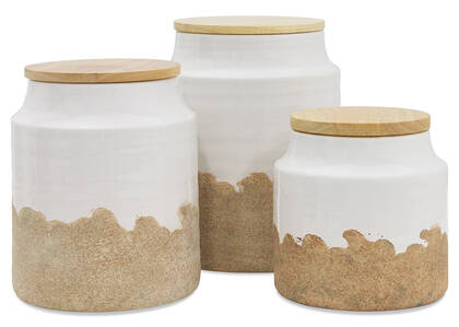 Vanna Canisters - Milk/Natural