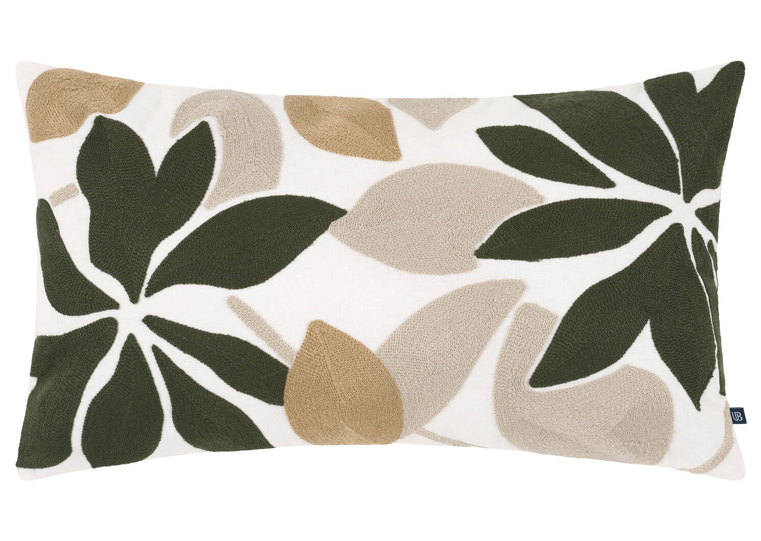 Zivia Floral Pillow 12x22 Ivory/Green