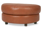 Andros Leather Chair w/ Ottoman -Tan