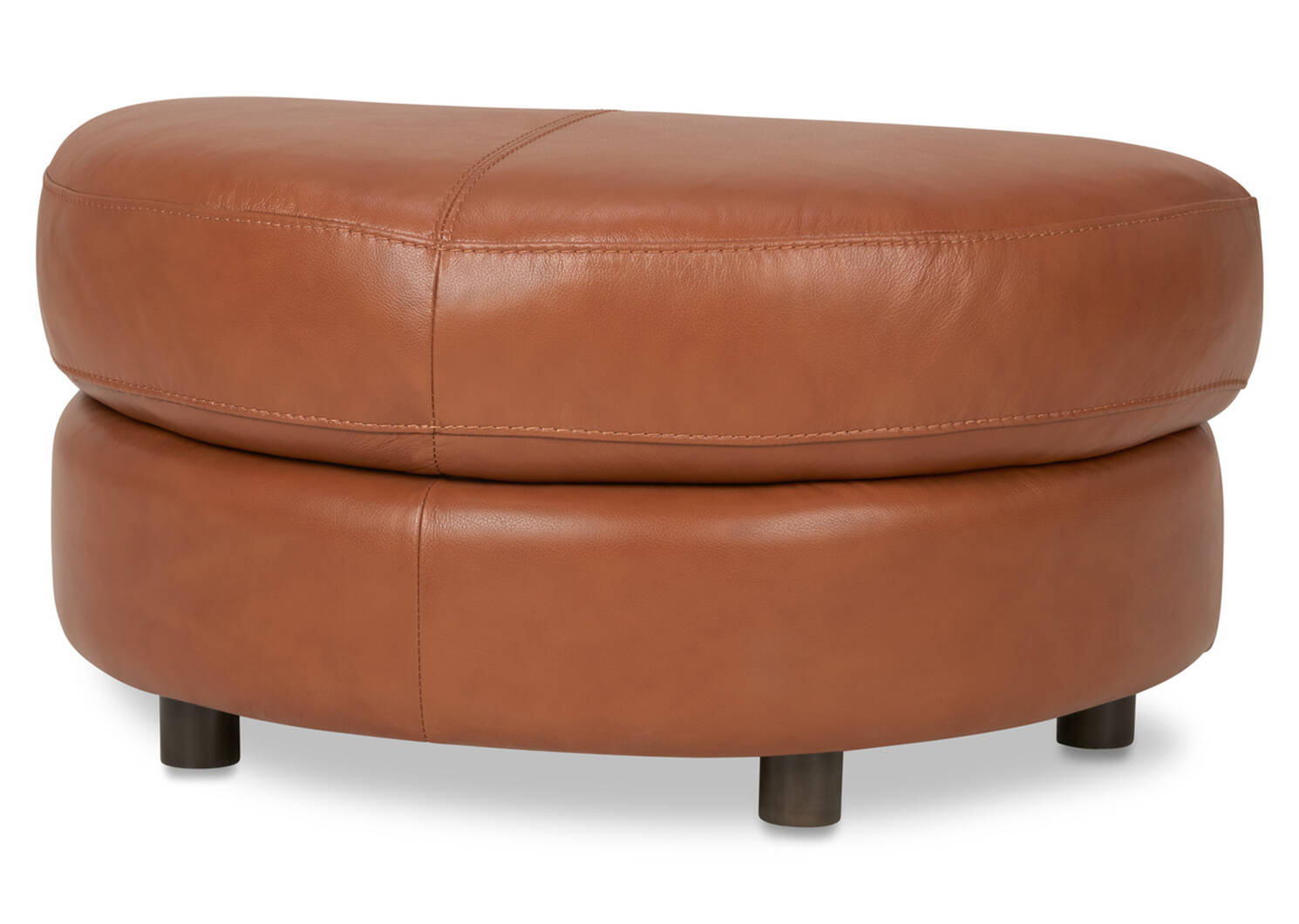 Andros Leather Chair w/ Ottoman -Tan