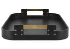 Plateau rectangulaire Riva noir