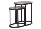 Marley Nesting Table -Raw Nickel