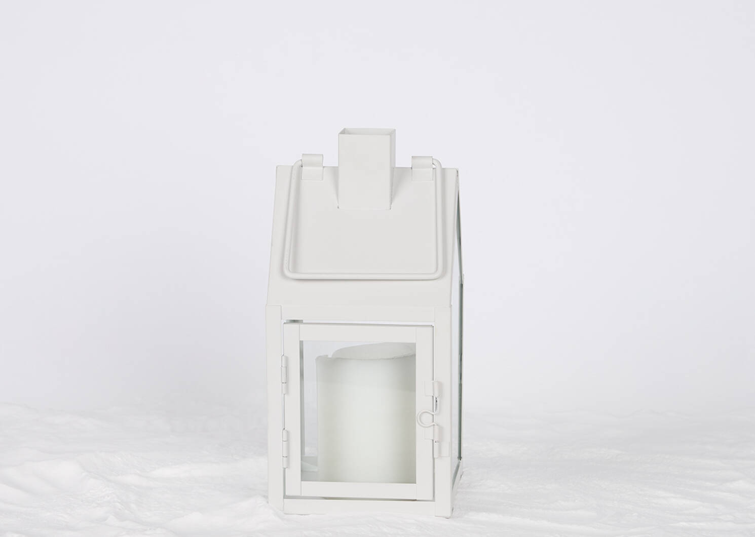 Myles Lantern Small White