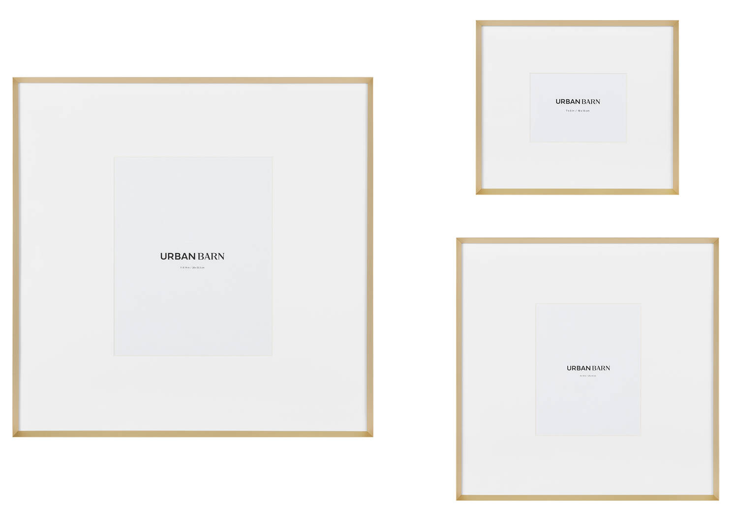 Russo Gallery Frame 5x7 Satin Brass