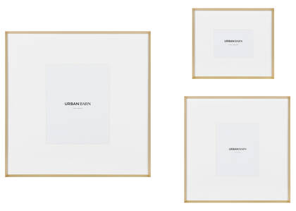 Russo Gallery Frames Satin Brass