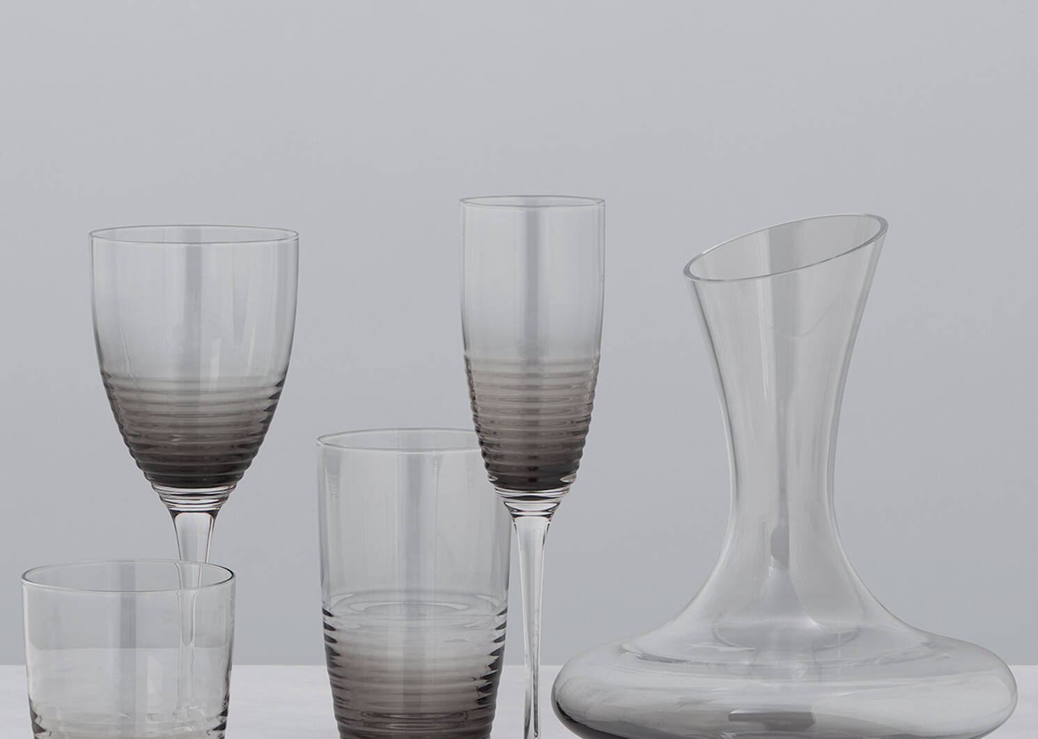 Midtown Glassware - Grey