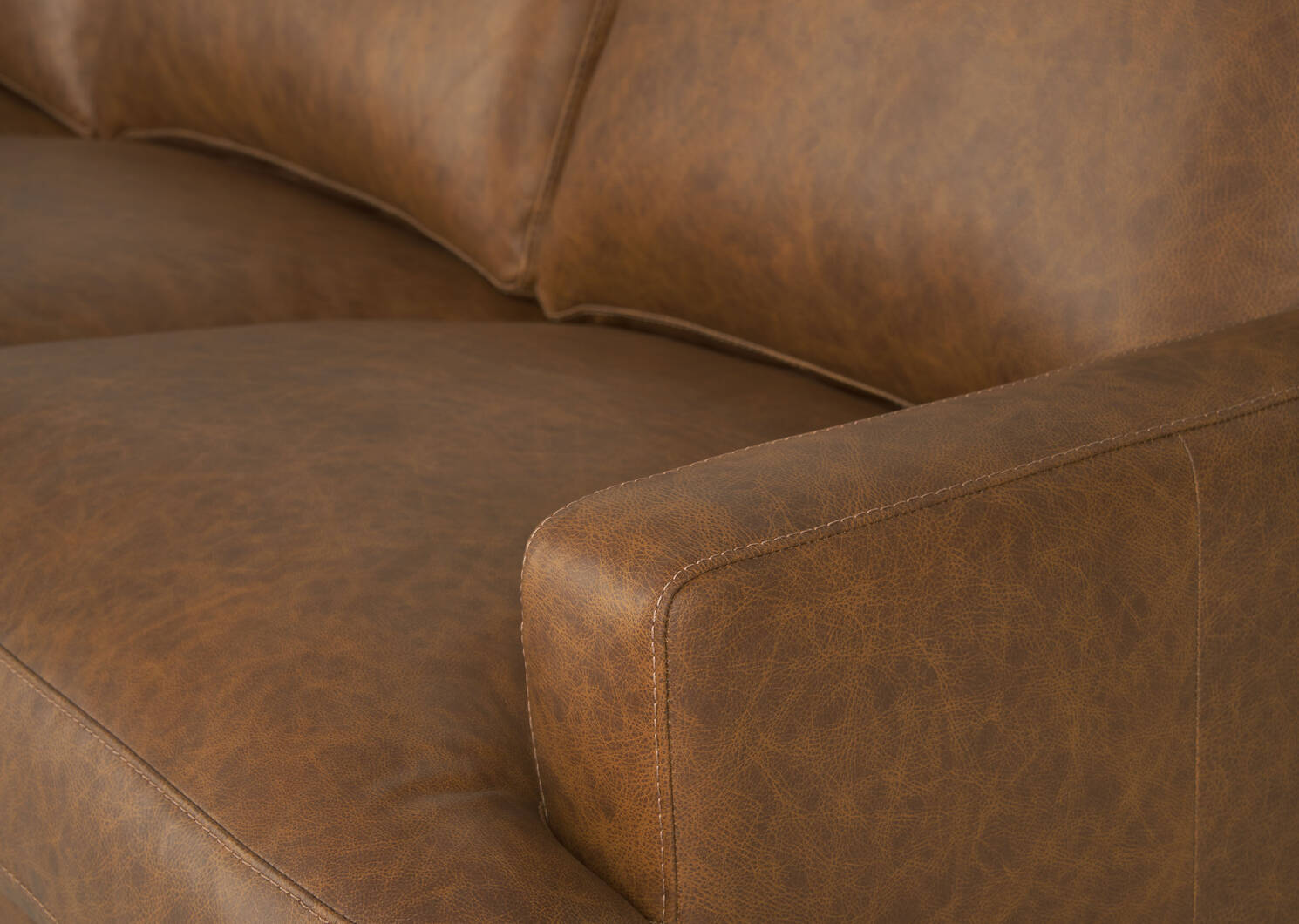 Savoy Leather Sofa -Piper Rye