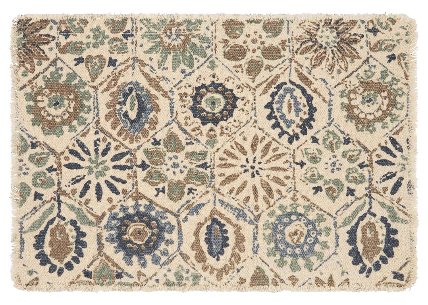 Rebeckah Placemat Blue/Sand