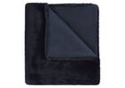 Flora Faux Fur Throw Midnight