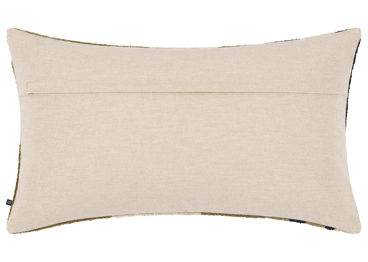 Coussin en coton Elise 14x24 brun/multi