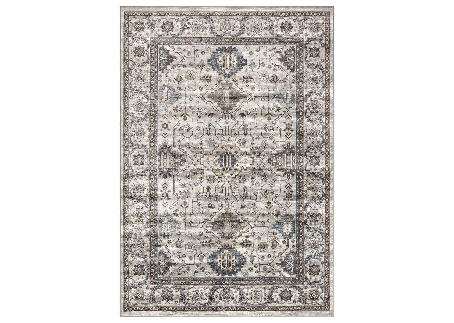 Tapis Yara 94x133 gris/bleu