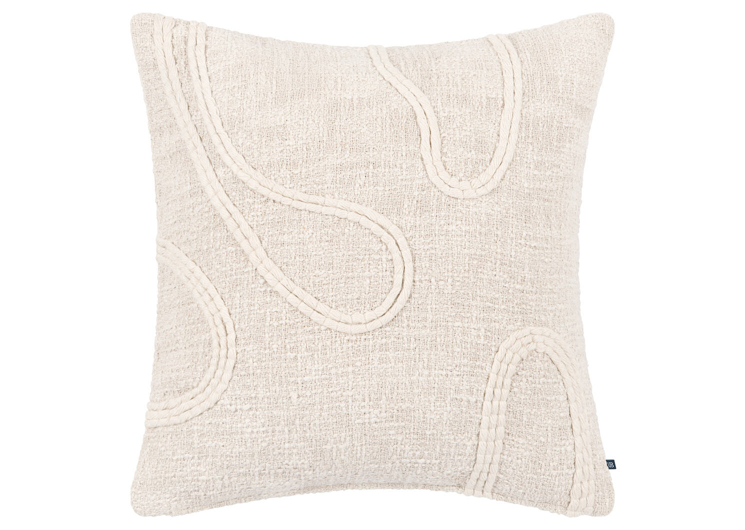 Coussin en coton Elisa 20x20 ivoire