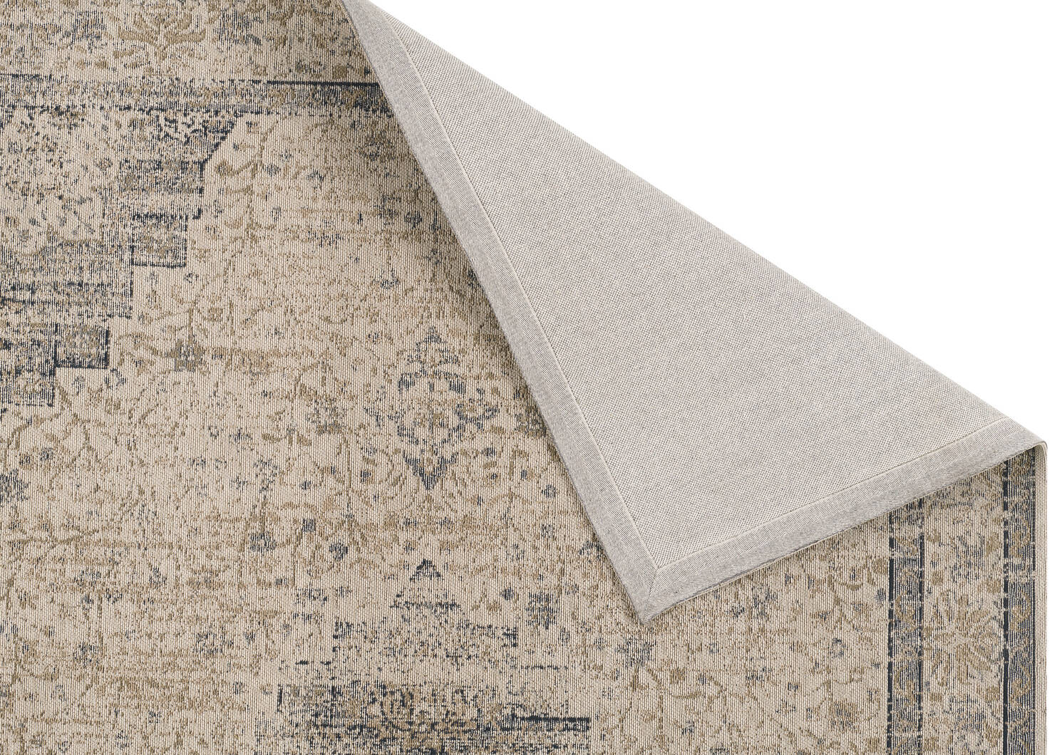 Tapis Kane sable/bleus