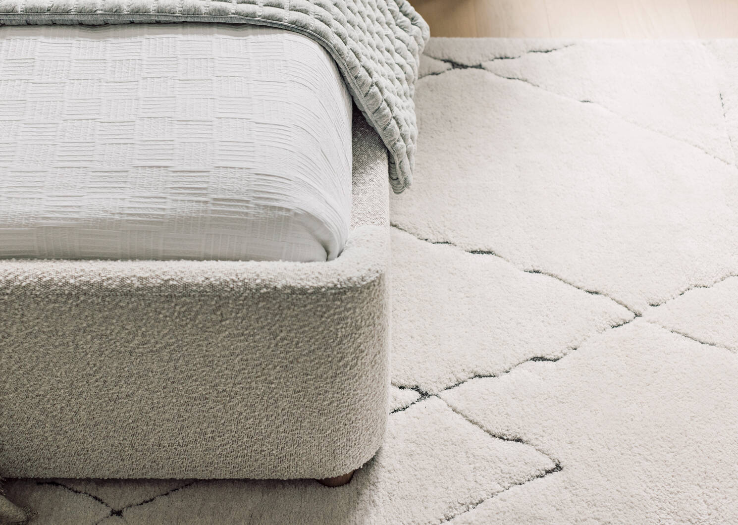 Ensembles de housse de couette en coton Garrett blancs